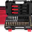 Kolvoii 61-Piece Thread Restorer Kit, Metric & SAE Thread Chaser Set with Taps, Dies, Files & Pitch Gauges  UNC, UNF, Metric Rethread Damaged Threads on Bolts, Nuts & Holes