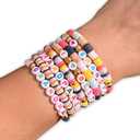 Clay Beads Bracelets DIY Craft Kit - Birthday Beads Jewelry Making Set - I Love Grandparents DIY Craft Gift Supplies Party Favors Decorations