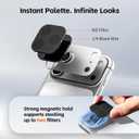 SmallRig Square ND & Black Mist Filter Kit for iPhone 17 Pro Max, Magnetic Lens Filters with Base Mount, Black Mist Diffusion 1/4 Filter/ND2/ND4/ ND8/ND16/ND32, 6 Pack, Silver - 6077