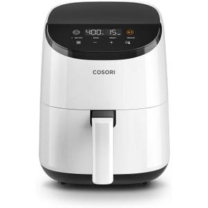 Cosori Small Air Fryer Oven 2.1 Qt, 4-in-1 Mini Airfryer, Bake, Roast, Reheat, Space-saving & Low-noise, Nonstick and Dishwasher Safe Basket, 30 In-App Recipes, Sticker with 6 Reference Guides, White