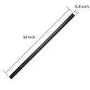 101 Pack 32" Iron Balusters, 3/4" Square Hollow Straight Metal Baluster for Decks Porch Stair Balcony Black Aluminum Spindles (101, 32 inch)