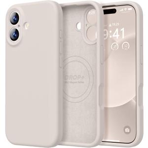 LOVE 3000 Designed for iPhone 17 Case, Premium Silicone [Compatible with Magsafe][Soft Anti-Scratch Microfiber Lining] Shockproof Protective Phone Case for Men Women 6.3", Stone