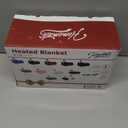 Homemate Heated Blanket Electric Throw - 50"x60" Heating Blanket Throw 1/2/4/6/8 Hours Auto-Off 10 Heat Level Over-Heat Protection Flannel Sherpa ETL Certification (Light Grey)