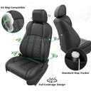 Custom Seat Covers for Tacoma 4th Gen 2024 2025 2026 Double Cab SR5/TRD Sport/TRD Off-Road/SR Full Set with Console Covers, Waterproof Leather Back and Front Seat Protectors Black