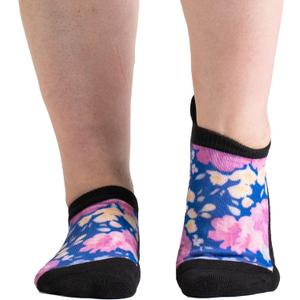 Viasox Diabetic Ankle Socks for Women & Men, Low Cut Non Binding, Seamless Neuropathy Socks (Medium, Floral)