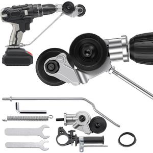 Sheet Metal Cutter Drill Attachment, Electric Drill Plate Cutter for Cutting Metal - Easily Cuts Iron, Steel, Copper, Aluminum, Tin & More - Professional Metal Adapter for DIY & Heavy Duty Projects