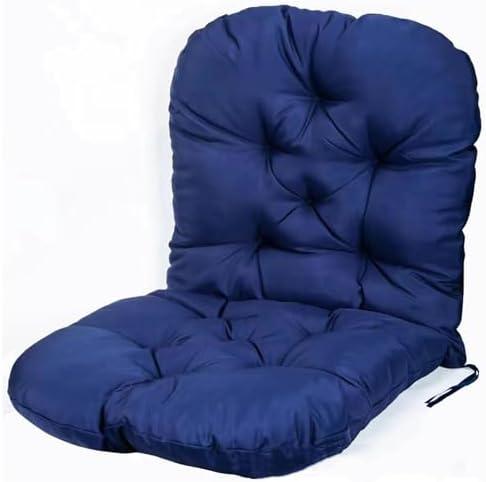 WLEJSL Rocking Chair Cushion High Back Patio Cushions Waterproof Solid Tufted Pillow Indoor Outdoor Pads with Ties Fade Resistant,A1