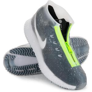 Waterproof Rain Shoe Covers, Silicone Overshoes with Zipper Non-slip Galoshes for Men and Women (Transparent)