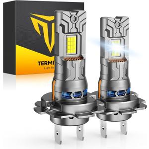 Termitor 2026 New Gen H7 Light Bulbs, High-Performance Bright 70000LM 14X With 18CSP Chips, 1:1 Mini Size Plug-N-Play No Adapter, 10 Years Lifespan IP68, Light Kit Pack of 2