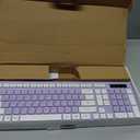 Wireless Keyboard and Mouse Combo, Full-Sized Wireless Keyboard and Adjustable DPI Mouse, 2.4GHz USB Receiver, Silent Keyboard and Mouse for PC, Windows, MAC, Desktop, Laptop(Purple)