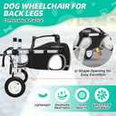 Nasjac Dog Wheelchair for Back Legs - Lightweight Portable Wheelchair with Reflective Stripes, Adjustable Pet Wheelchair Cart for Senior, Arthritis, Paralyzed, Injured, or Disabled Dogs