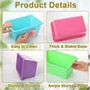 12 Pack Classroom Storage Bins Book Bins for Classroom, Rainbow, These practical plastic book bins measure 29.5×19.5×12.5cm 