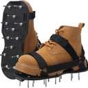 Lawn Aerator Shoes with Spikes Heavy Duty Sandals with Hook Loop Straps Spiked Lawn Aerator Shoes Heavy Duty Sandals