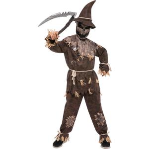 Spooktacular Creations Halloween Boys Scarecrow Costume, Kids Scary Scarecrow Dress-up for Role-Playing