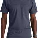 BARCO Grey's Anatomy Spandex Stretch Direct - Rapid Scrub Top for Men, V-Neck Men's Scrub Top, Small
