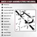 Pull Up Bar for Doorway, Upgrade Chin up Bar for Doorway Without Screws, Portable Strength Training Door Frame Pull-up Bars, Door Workout Bar with Foam Grips for Home (Silver)