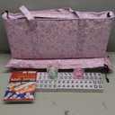 American Mahjong Game Set, 166 Pink Tiles, Pink Bag and Entire Accessories, 4 All-in-One Rack/Pushers, Mahjong Tiles Set
