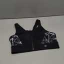 Yvette Women's Adjustable Sports Bra High Impact Zip Front Closure Crossed Back Supportive Running Bra (3X-Large Plus, Black)