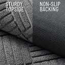OLANLY Front Door Mat Outside Entrance 35x23, Absorbent, Heavy Duty Sturdy Natural Rubber Doormat Indoor Outdoor, Stain and Fade Resistant, Non-Slip Low Profile Floor Mat for Entryway, Grey Diamond