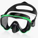 EverSport Swim Goggles Adult with Nose Cover, Anti-fog Clear Diving Mask Wide View No Blurring for Men Women Youth , Black & Dark Green