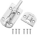 2 x CHENJIN 316 Stainless Steel Door Window Pin Buckle with 6 Screws 3.7 Inch Pull Out Latch Marine Door Pin Buckle Slide Latch for Bathroom Kitchen Door Bedroom Balcony Storage Room