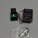 Acoustic Guitar Pickup,5 Band EQ Equalizer Guitar Preamp Piezo Pickup Tuner Amplifier with LCD for Acoustic Guitar (Black,Red Strip)