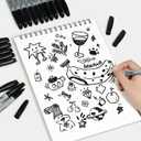 Permanent Markers Bulk, Fine Tip, 75 Pack Black Permanent Markers, Quick Drying, Water- & Fade-Resistant, Used on Wood Plastic Paper Metal