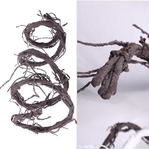 300cm/118inch Flexible Brown Big Artificial Tree Branches Fake Tree Trunk Leaf Garland Rattan Wreath Cherry Blossom Grape Cane Vines for Wall Hanging Front Door Reptile Habitat Decoration