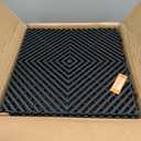 50PCS|15.7"x15.7" Garage Flooring Tiles, Non-Slip Interlocking Plastic Garage Floor Mat, Garage Organization & Garage Storage, Vented Pattern (Black)