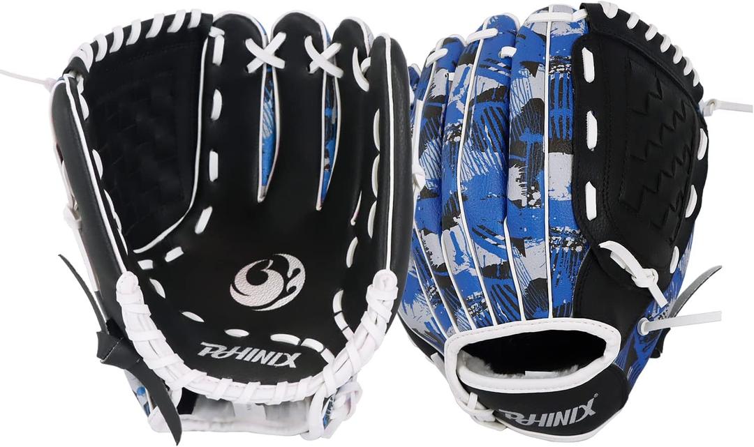PHINIX Youth/Adult Synthetic Leather Baseball Glove Series Gloves Infield Mitts (Camouflage Navy, 10")