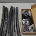 AmazerBath 20-84 Inches Arched Curved Shower Curtain Rod, Heavy Duty Shower Rod Rust Proof Bathroom Curtain Rod, Adjustable Telescoping Design Easy Segmented Installation, Need to Drill, Black