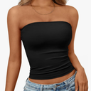 Trendy Queen Women's Strapless Bandeau Crop Top(size S)