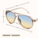 livho Trendy Polarized Aviator Sunglasses Women Men, Retro Sun Glasses for Women Men 2025, Oversized UV Protection Shades