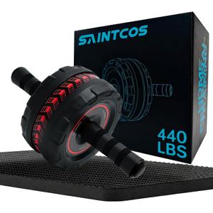 Ab Roller Wheel for Abs Workout - Core Strength Training Equipment for Home Gym with Knee Pad, Abdominal Exercise Wheel for Men and Women