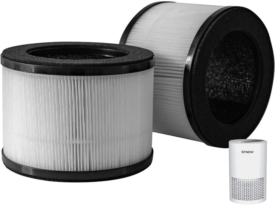 SAP300C Replacement Filter Compatible with SFNOW SAP300C Air Purifier, Fit for Most others Replacement Filter, 2Pack 3-Stage H13 Grade True HEPA Filter, White