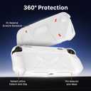 FIWWAT Protective Case for Nintendo Switch 2 (2025), TPU Middle Frame & PC Front Protector 360 Protection, Non-Slip Ergonomic Grip, Shockproof & Anti-Scratch Shell Cover, White