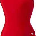 Speedo Women's Standard Guard Swimsuit One Piece, Cross Back Red, 30