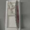 Easter Bunny Ceramic Cake Stand  Hand-Painted Pink Flower Dessert Plate, Holiday Ceramic Cake Holder for Easter Party, Spring Table Decoration