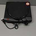 Elite Gourmet Countertop Electric Burner, 1000W Cast Iron Hot Plate, 7 Heat Settings, Portable Cooktop for RV, Dorm, Office & Small Kitchens, Road-Ready & Compact (Single)