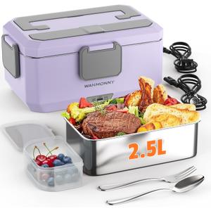 Electric Lunch Box for Adults, 2.5L Large Capacity 100W Dual Mode Fast Heating/Heated Lunch Box for Men Women, 3 in 1 Portable Food Warmer with 110V/12V/24V for Home Office Car Truck Use Electric Lunch Box for Adults, 2.5L Large Capacity 100W Dual Mode Fast Heating/Heated Lunch Box for Men Women, 3 in 1 Portable Food Warmer with 110V/12V/24V for Home Office Car Truck Use