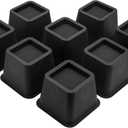 BTSD-home Bed Risers 3 inch Heavy Duty Furniture Risers for Sofa Couch Great for Under Bed Storage Set of 8