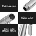 Bidet Spray Heads Set of 2 Stainless Steel Hand Bidet Spray Heads for Bathroom Kitchen and Toilet Cleaning
