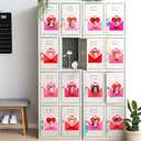 2 x 60pcs Valentine's Day Theme DIY Cutouts Heart Envelope Bulletin Board Decoration Set Envelope Paper Cut-Outs Classroom Decor for Valentines Classroom DIY Photo Craft Party School Wall Door Supplies