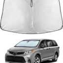 Toyota Sienna EcoNour Car Windshield Sunshade 2021-2026 - 240T Polyester Material Cars Sun Visor Reflector Blocks UV Rays - Foldable Sunshade Interior Protection Accessories