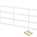 Prime-Line S 4780 21 In., White Painted Carbon Steel, Hinged 4-Bar Window Grill (Single Pack)
