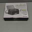 Portable Oven, 12V 24V 110V-240V Car Food Warmer Portable Personal Mini Oven Electric Heated Lunch Box for Meals Reheating & Raw Food Cooking for Road Trip/Camping/Picnic/Family Gathering(Black)