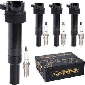 Set of 4 Ignition Coil Pack Spark Plugs Fits for 2012 2013 2014 2015 2016 Hyundai Elantra Tucson Kia Soul Forte 2.0 1.8 L4 Replaces# UF651 C1804
