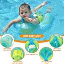 Baby Swimming Float Kids Inflatable Swim Ring with Safety Support Bottom Swimming Pool Accessories for 3-36 Months