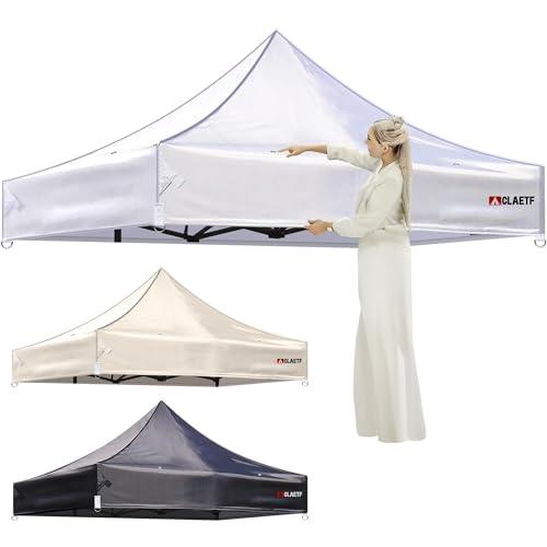 CLAETF 10x10 Canopy Replacement Top,Pop Up Canopy with 8 Drainage Holes,Canopy Tent Top Cover for Outdoor,Garden,Patio,Pavilion,Sun Shade.(TOP Only) (White)