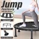 ZCMHAXJ Foldable Mini Trampoline, 36"/40"/48" Rebounder Trampoline for Adults & Kids, 440lbs Capacity Indoor Fitness Workout Exercise Equipment